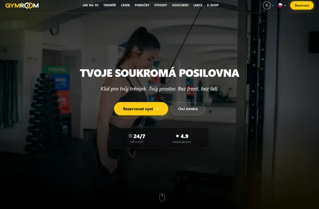 Náhled webu gymroom.cz